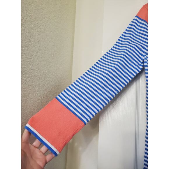 STS Sail to Sable Striped 3/4 Sleeve Resortwear Mini Sweater Dress, Size Small - Picture 4 of 11